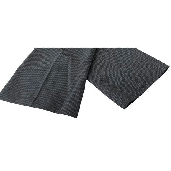 LE SUIT HIGH RISE, WIDE LEG, DRESS PANTS, WOMENS, 14, BLACK/GREY THIN PINSTRIPES - Picture 7 of 10